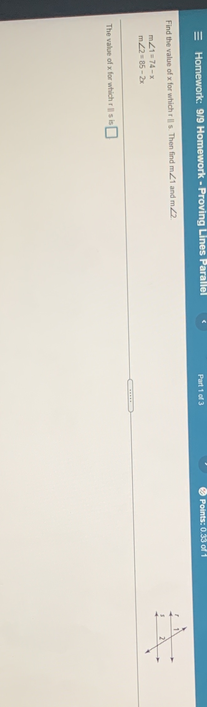 Homework: 9/9 Homework - Proving Lines Parallel