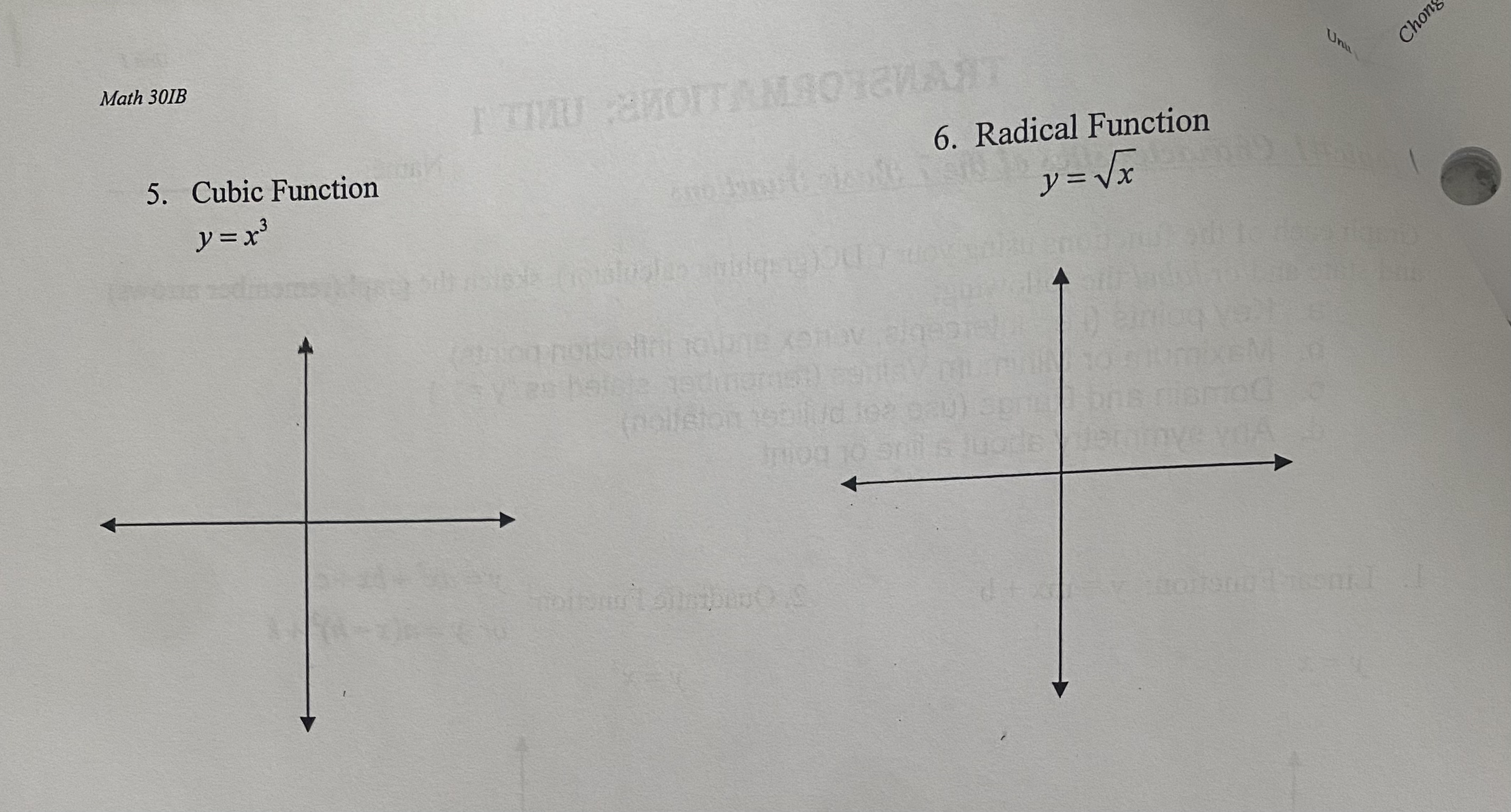 Graph these functions and state or label the