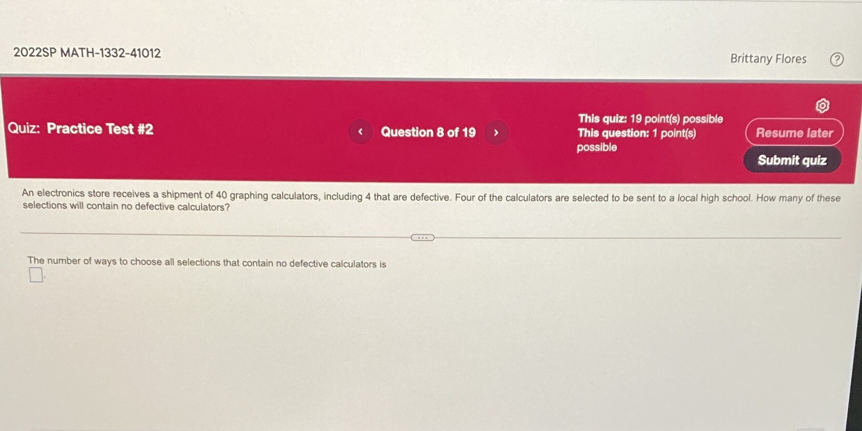2022SP MATH-1332-41012 Brittany Flores ? This