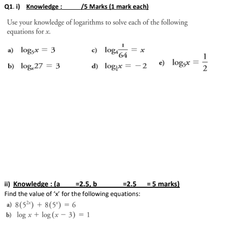 \fQ2. i) Thinking: (a =2.5 , b =2.5 marks) Given