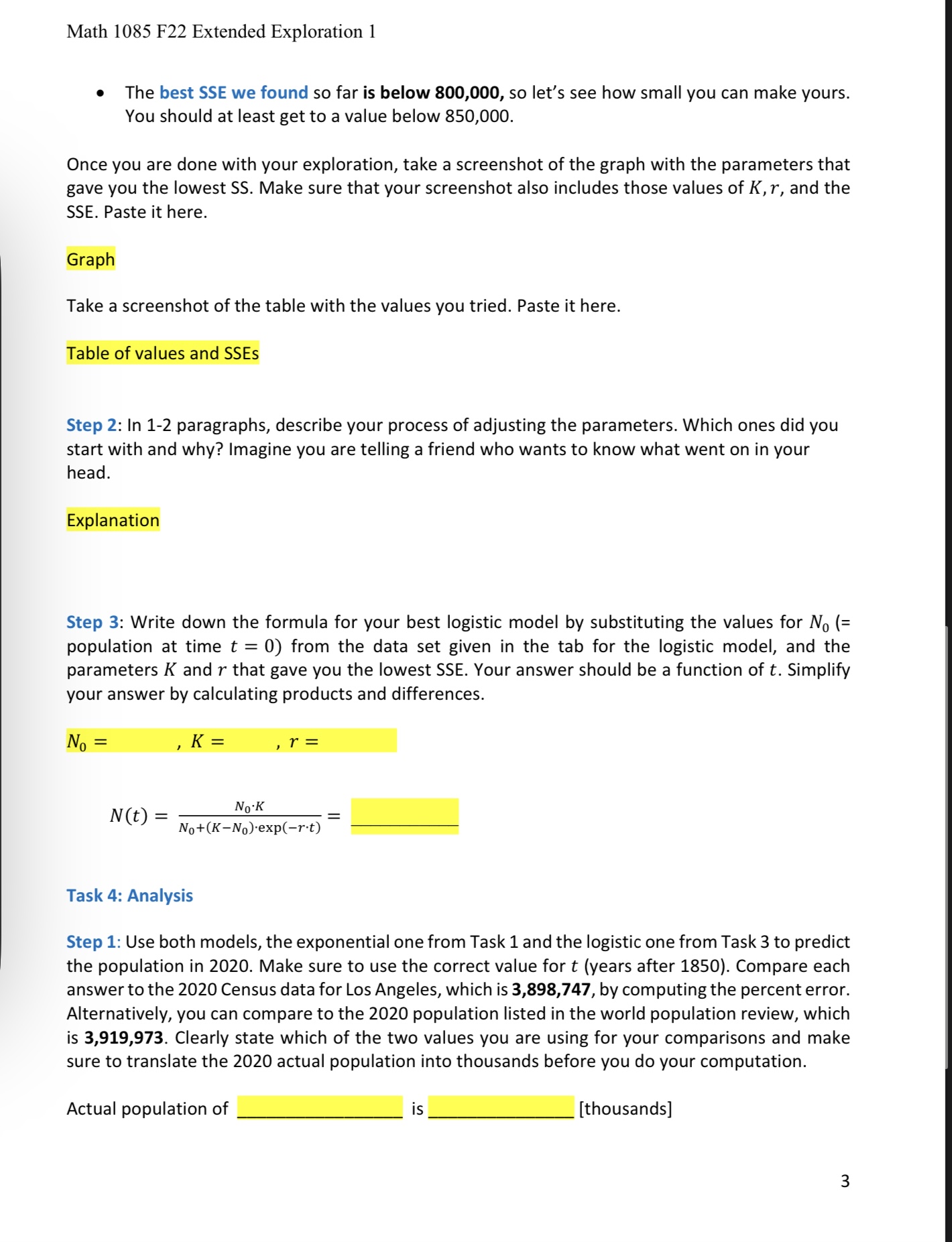 J 1 of 4 Math 1085 F22 Extended Exploration 1