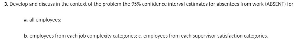 3. Develop and discuss in the context of the