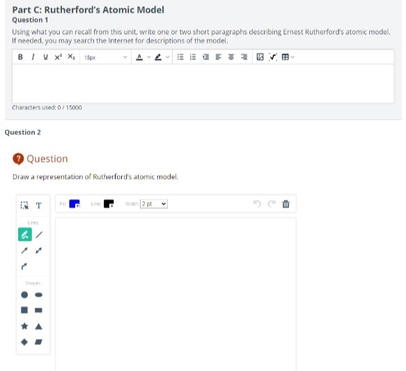 Part C: Rutherford's Atomic Model Question 1