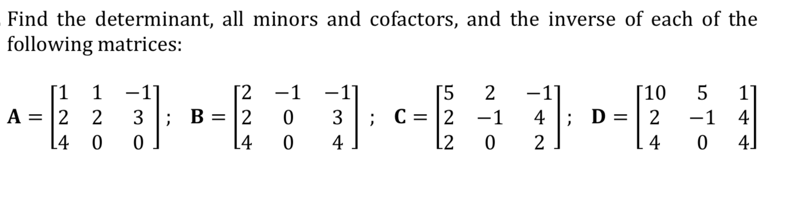 Hello, what does these minors , co-factors,