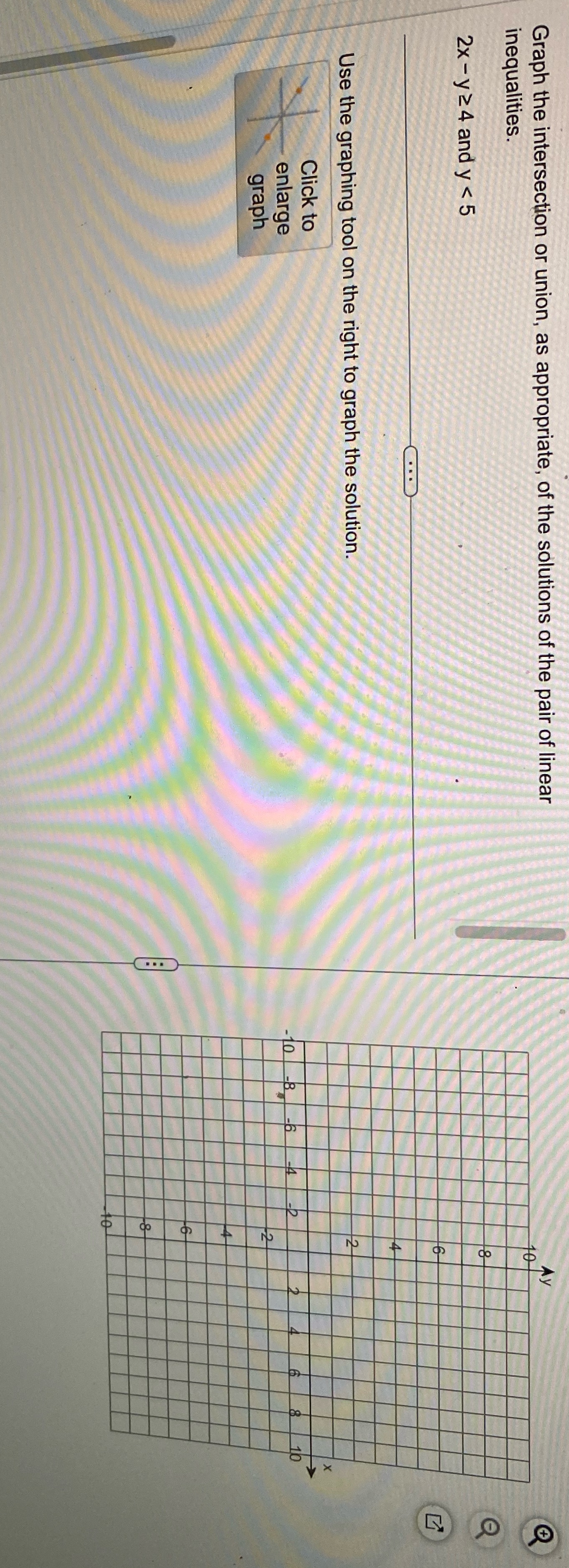 Need help graphing Graph the intersection or