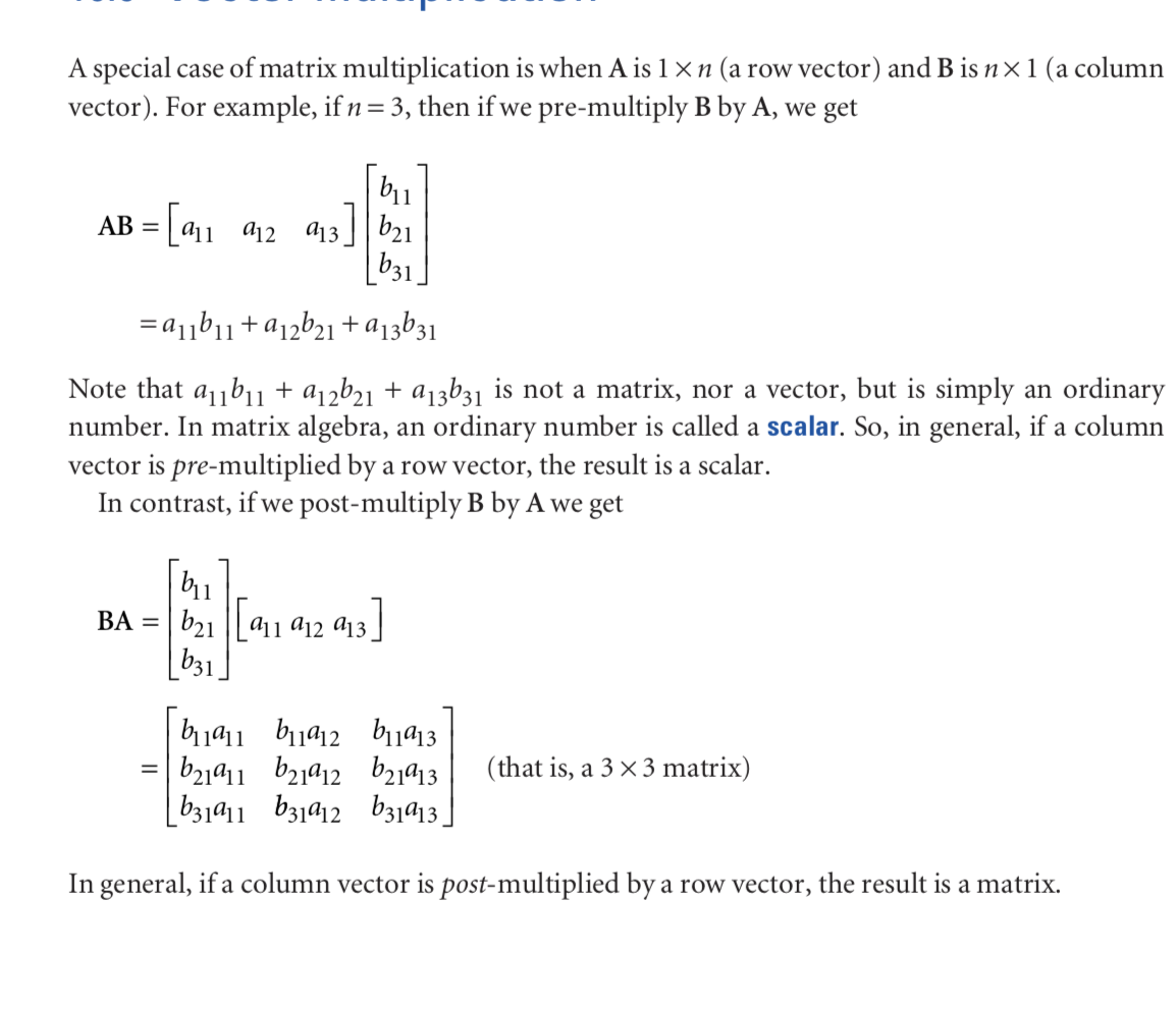 Please explain why the first one is a scalar and