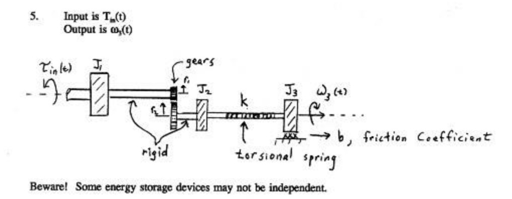 5. Input is T-(t) Output is ,(t) I'inle )
