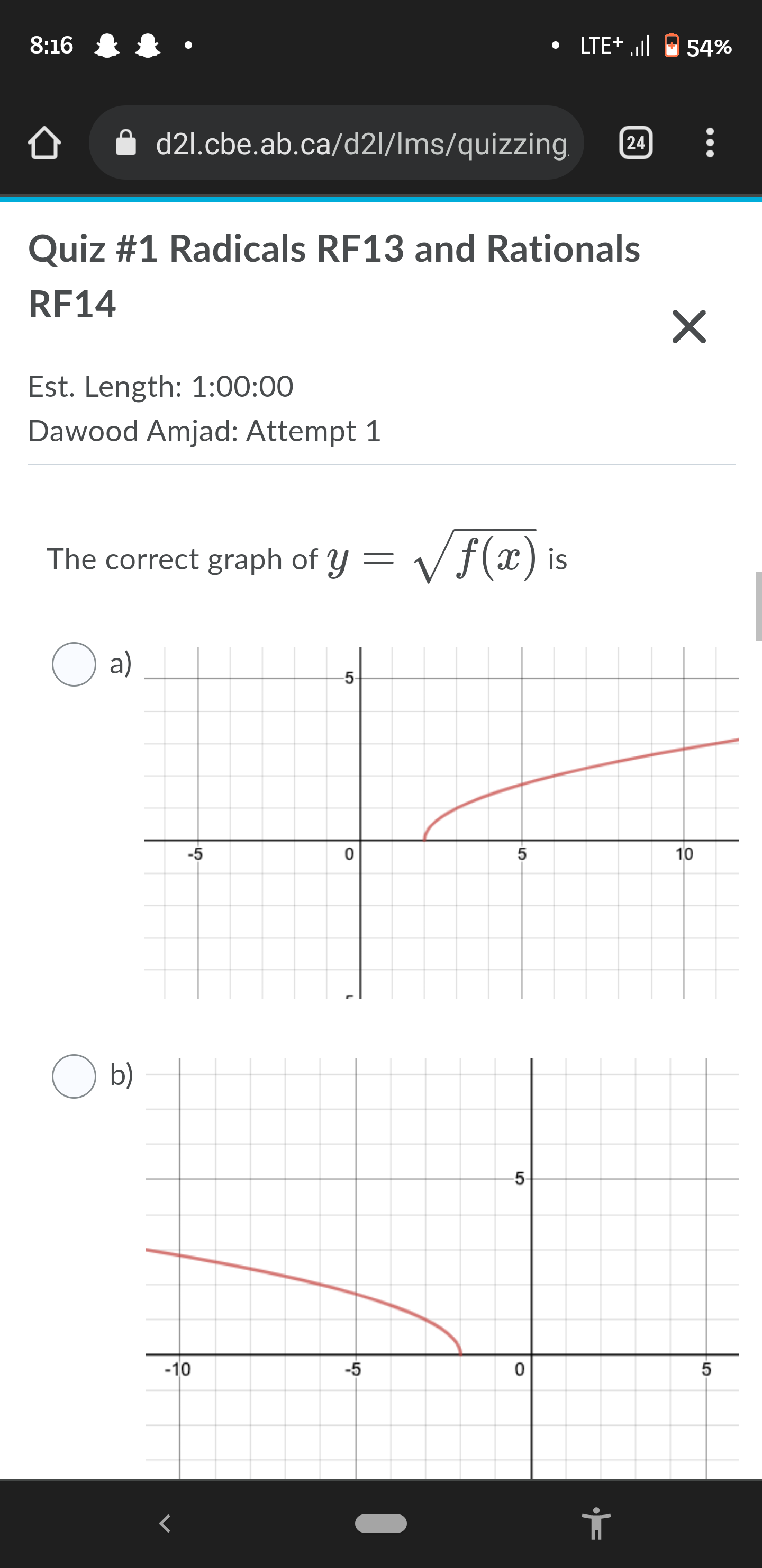 8:16 . LTE+ .Ill 54%