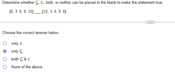 Determine whether C, C, both, or neither can be