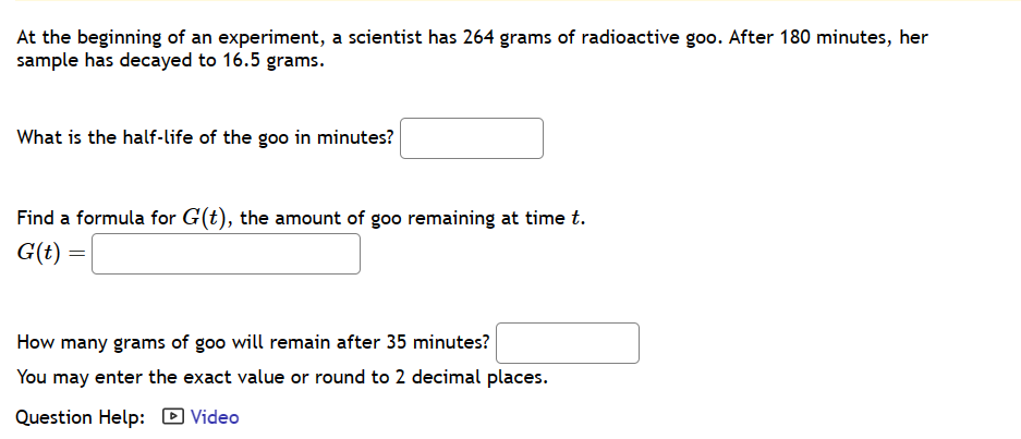 At the beginning of an experiment, a scientist