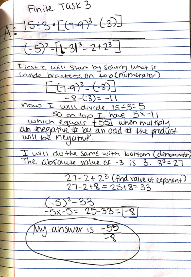 Finite Task 3 15: 3 . F ( 9 - 9 73 - ( 3)] ( :