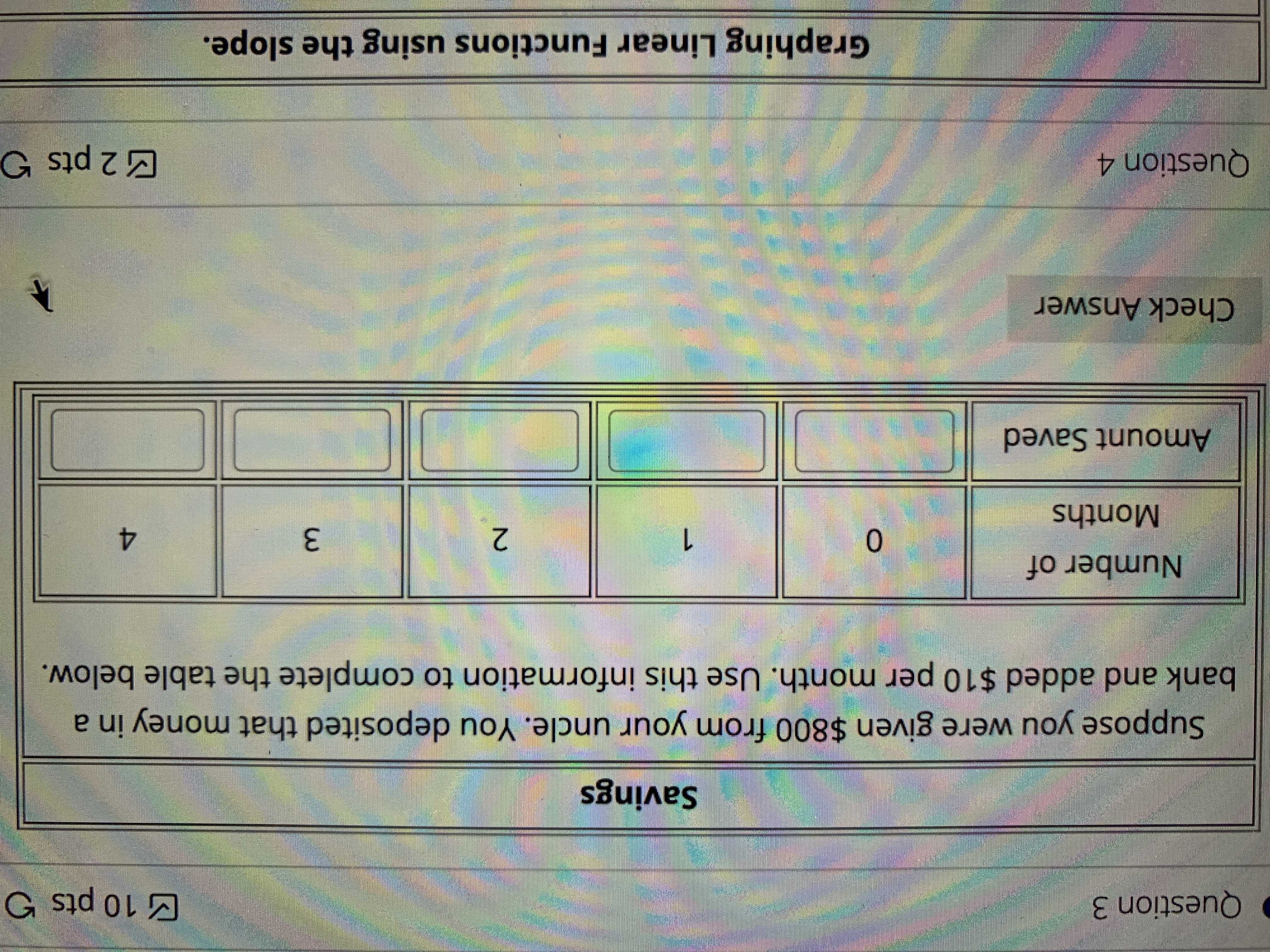 Question 1 Slope and Intercept Determine the