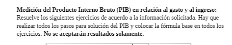 Medicion del Producto Interno Bruto (PIB) en