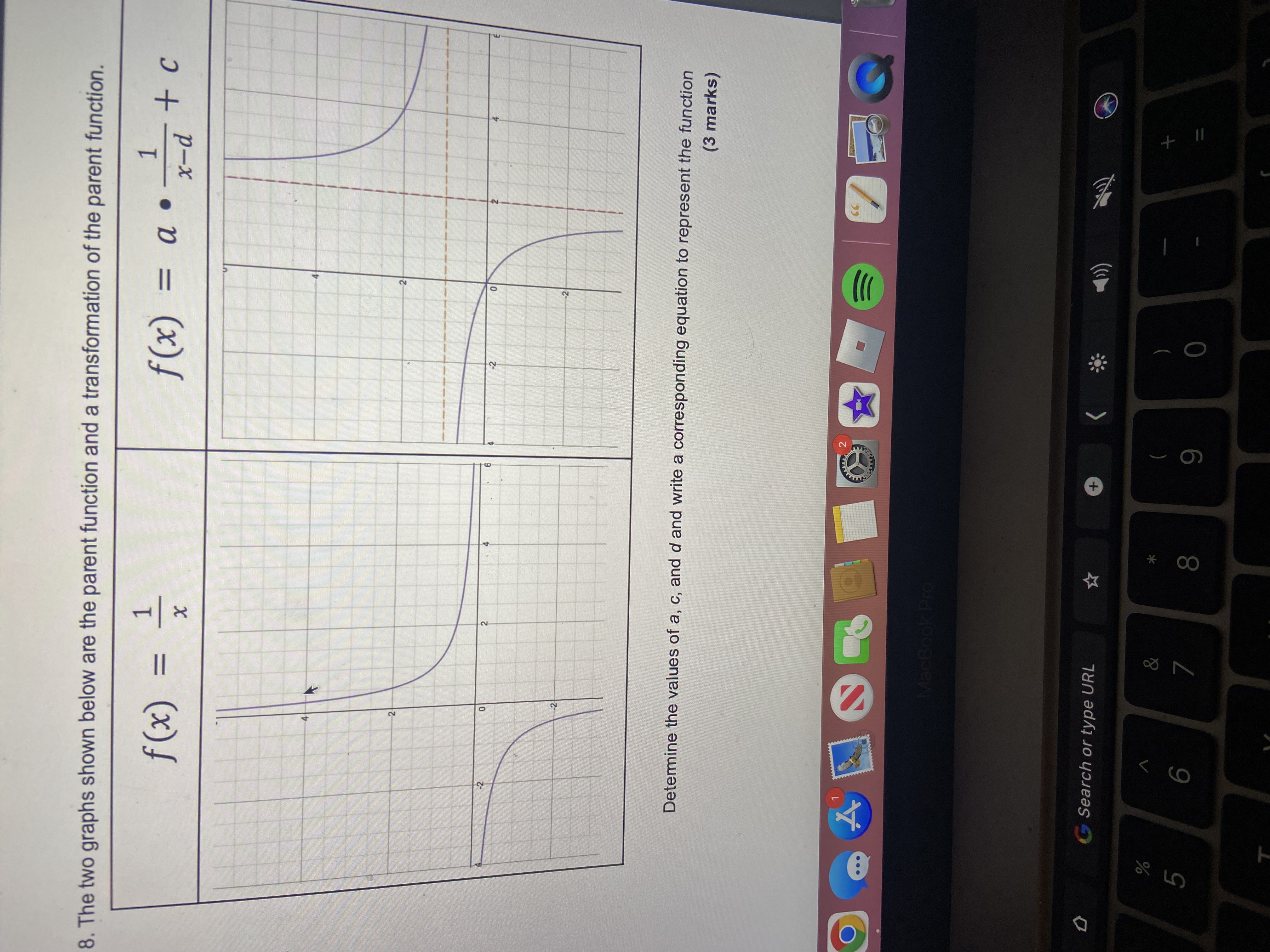 8. The two graphs shown below are the parent