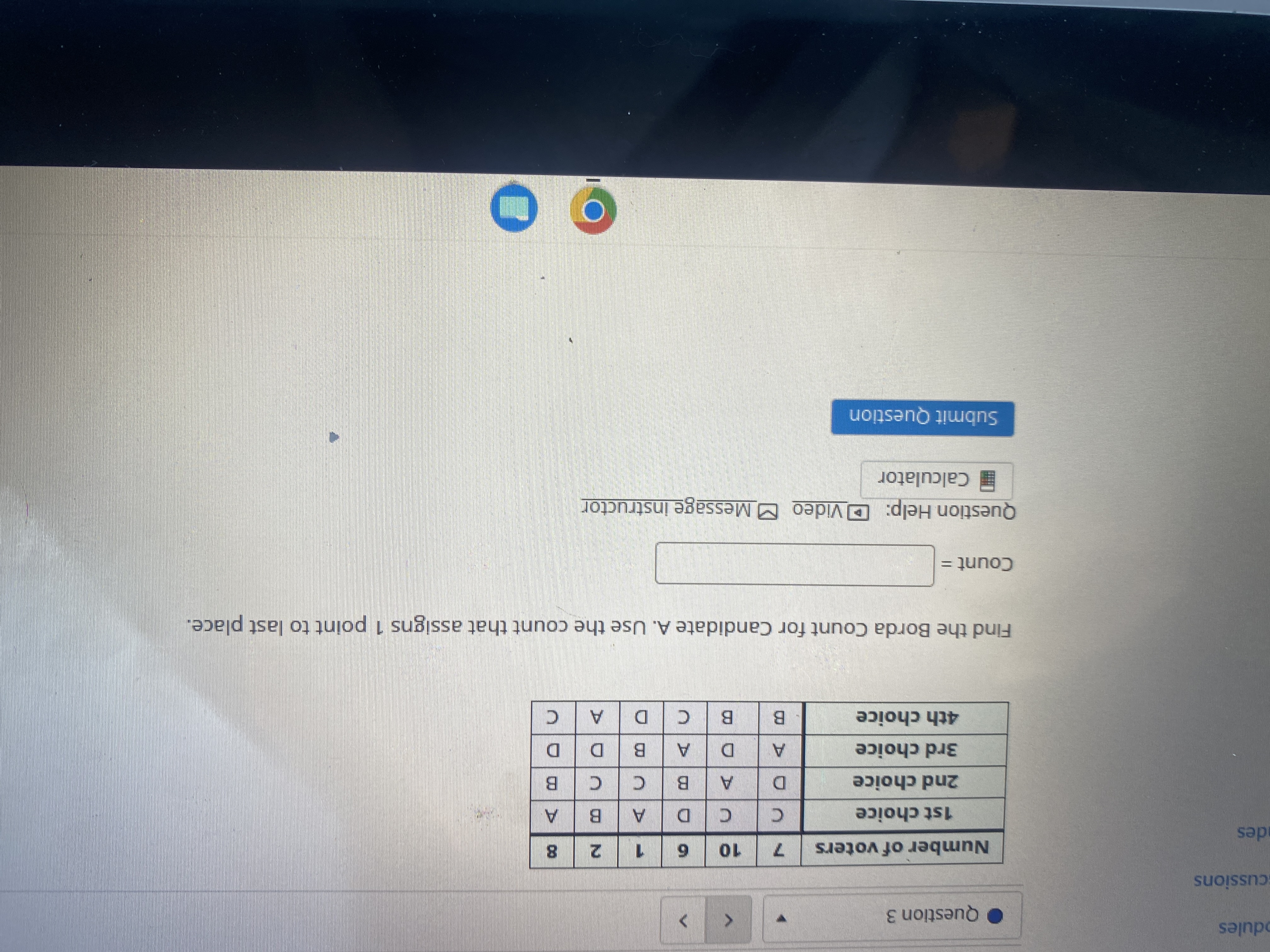 dules Question 3 cussions Number of voters 7 10 8