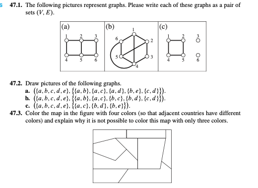 5 47.1. The following pictures represent graphs.