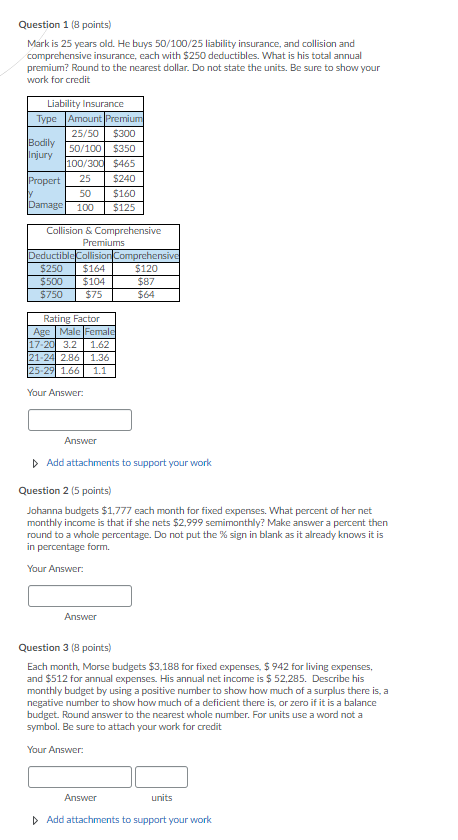 please provide help with the questions using the