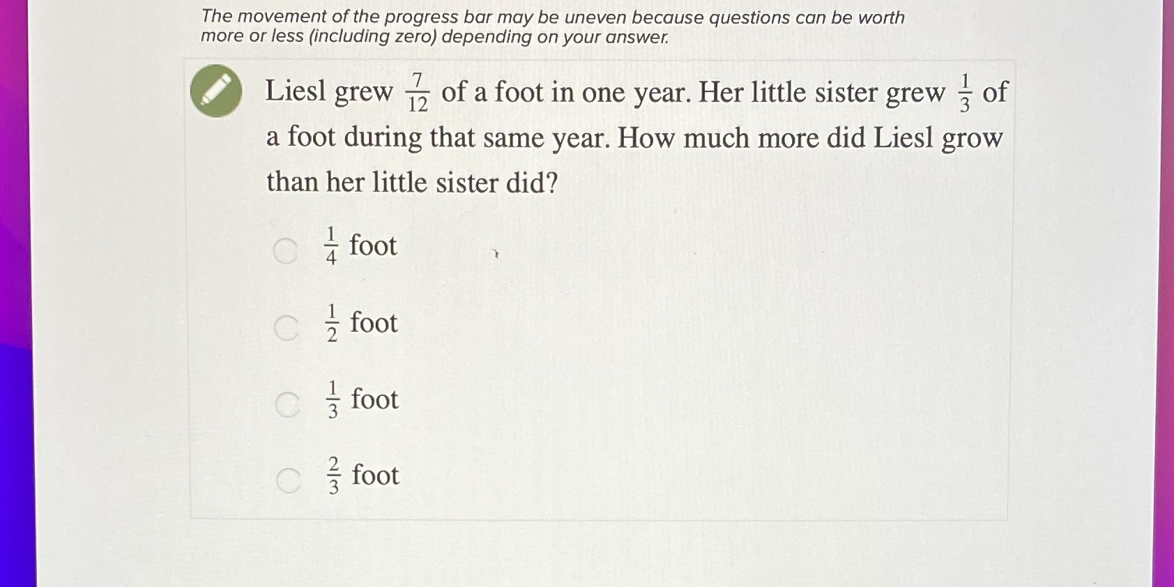 The movement of the progress bar may be uneven