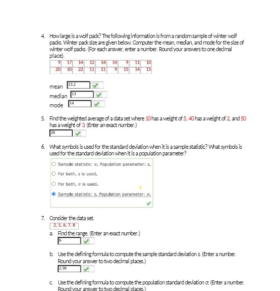 4. Howlarge is a wolf pack? The following