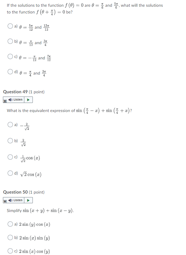 Please leave answers below with no explanation