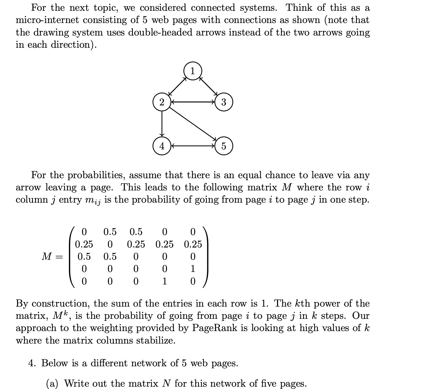 Markov chain Process I need a matrix N for the
