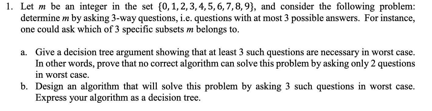 1. Let m be an integer in the set {0, 1, 2, 3, 4,