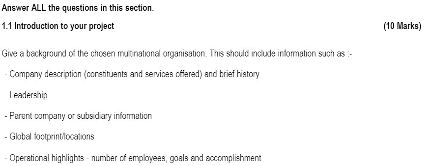 Answer ALL the questions in this section. 1.1