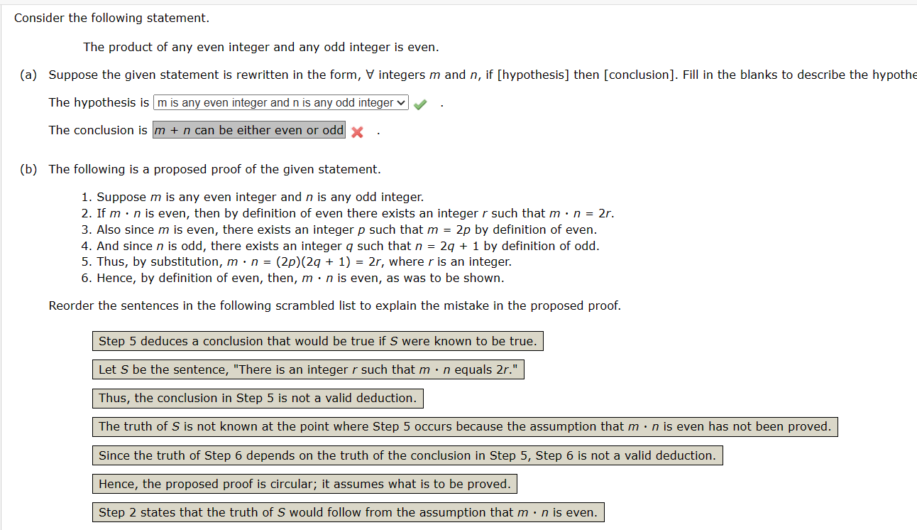 Prove the following statement directly from the