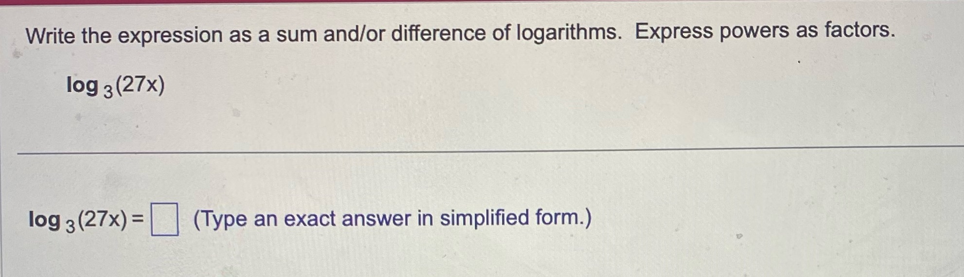 question 5 of 5 Write the expression as a sum