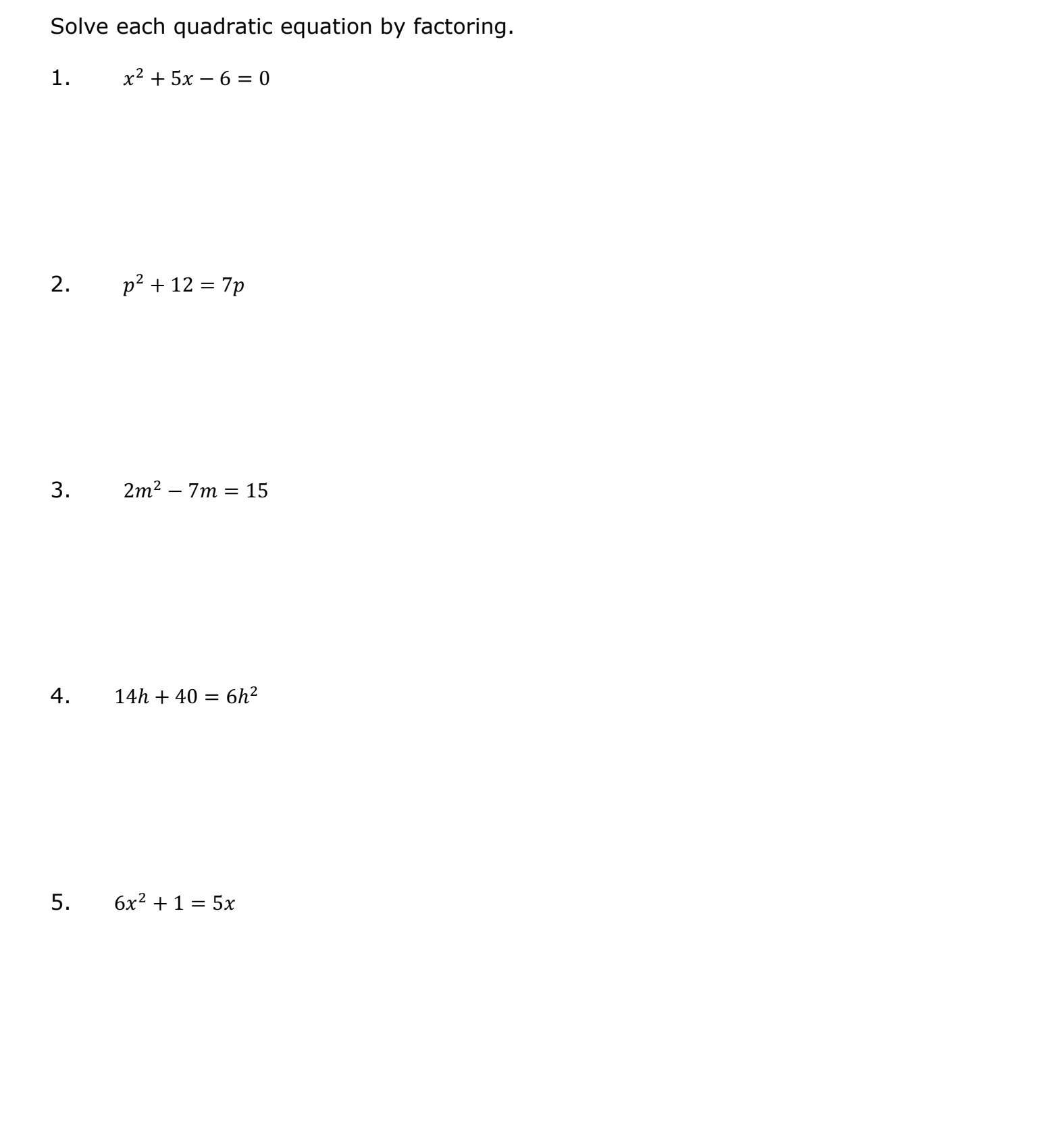 PART 1. \f\f\f\fThe equation x2 + 3 = 4 can be