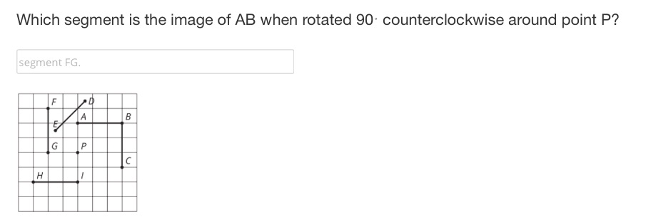 Which segment is the image of AB when rotated 90