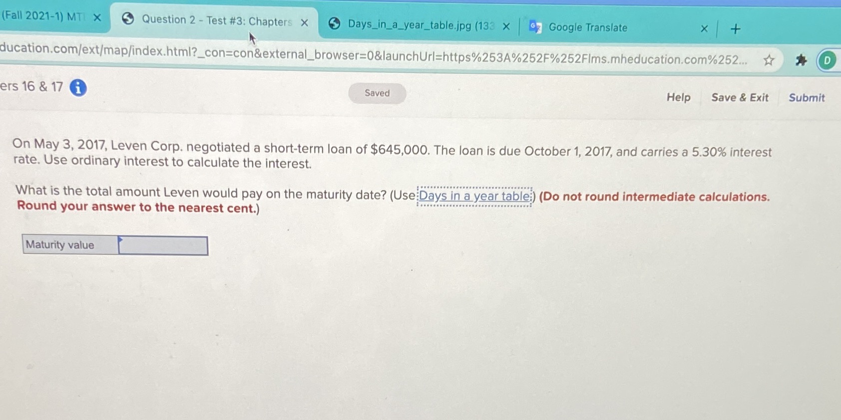 (Fall 2021-1) MTI X Question 2 - Test #3: