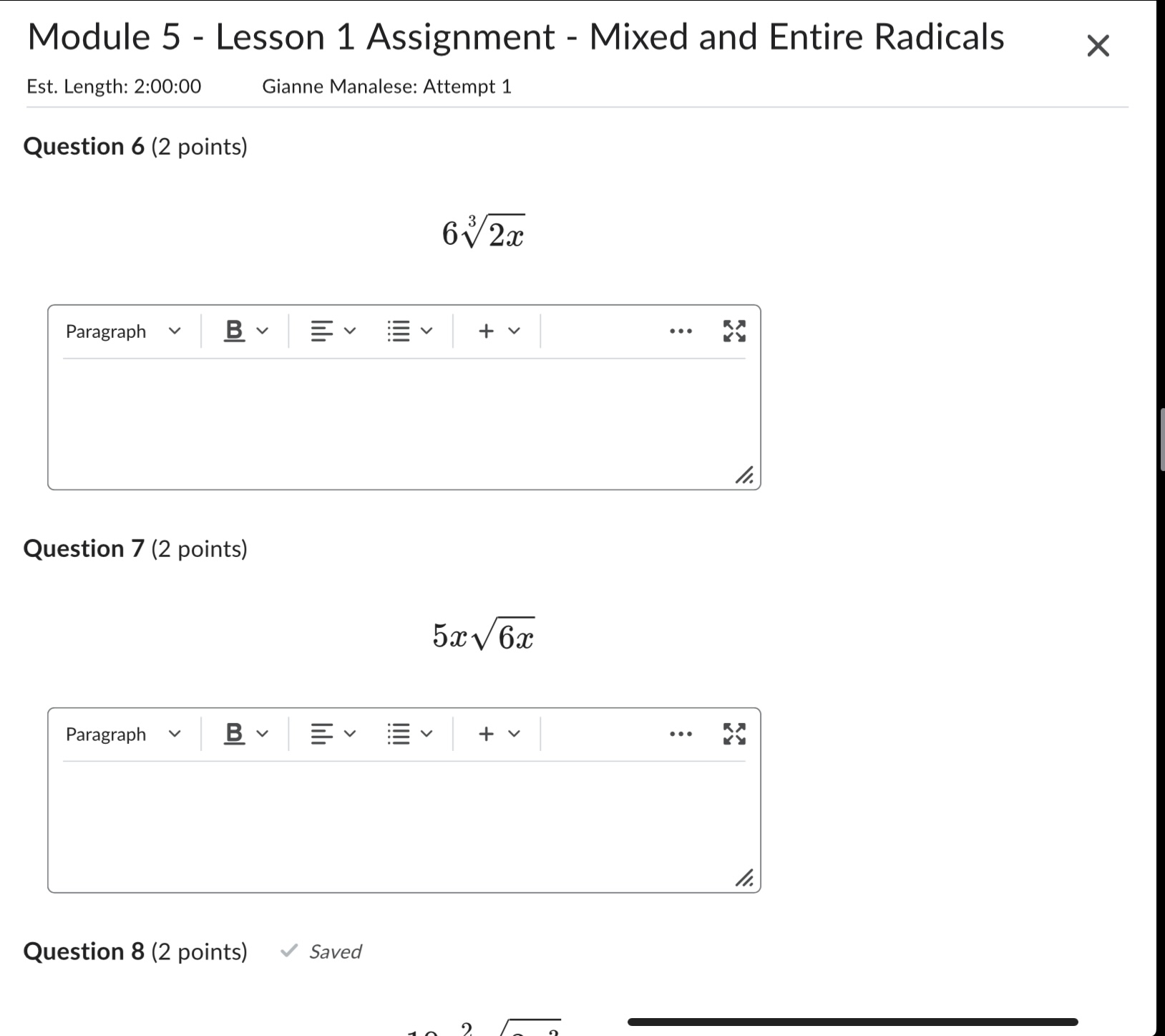 Module 5 Lesson 1 Assignment Mixed and Entire