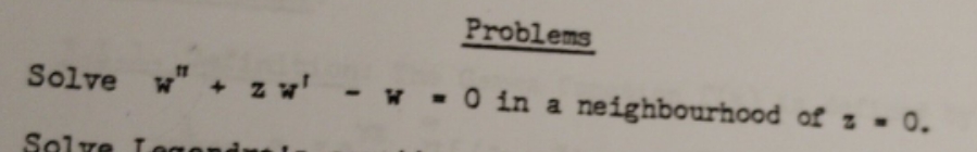 power series solutions of second order linear