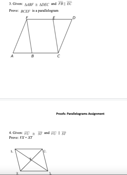 1. Given the following, determine whether