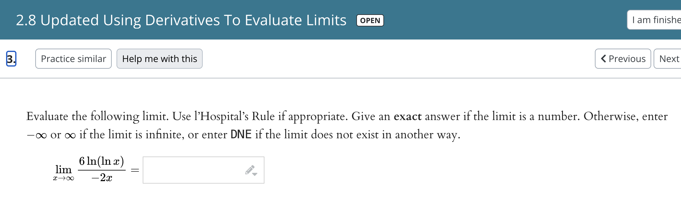 2.8 Updated Using Derivatives To Evaluate Limits