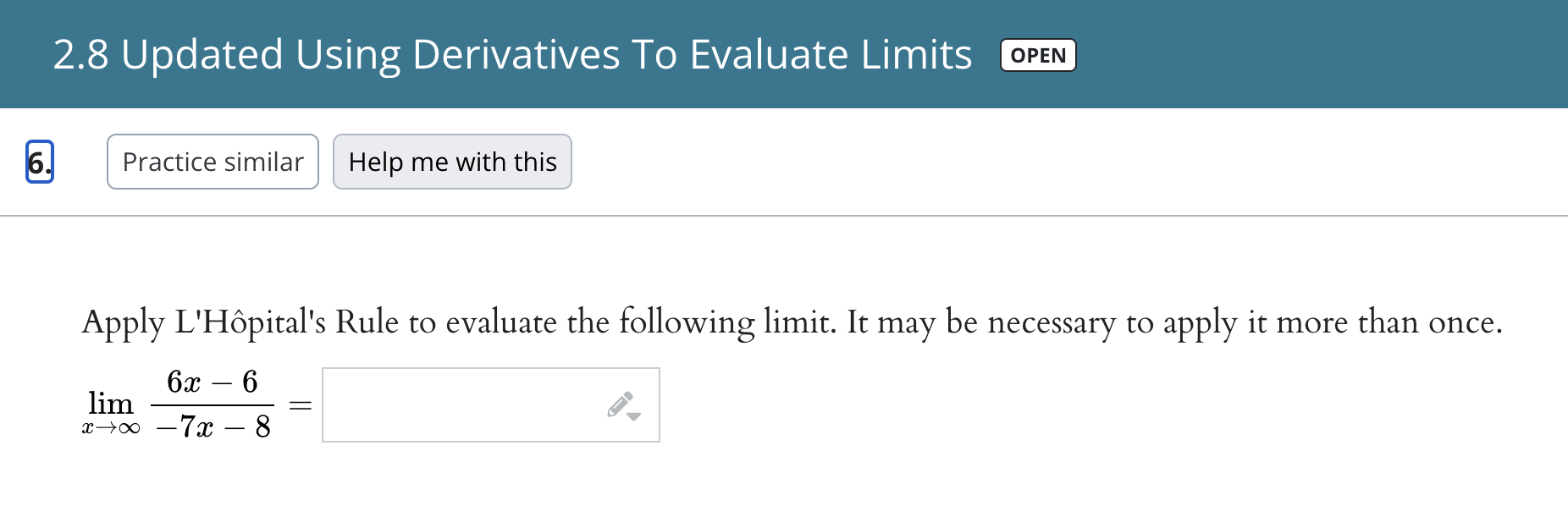 2.8 Updated Using Derivatives To Evaluate Limits