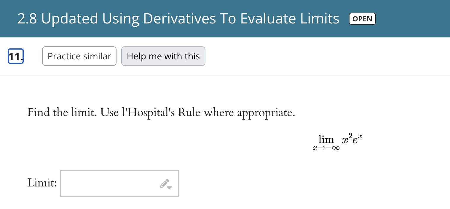 2.8 Updated Using Derivatives To Evaluate Limits