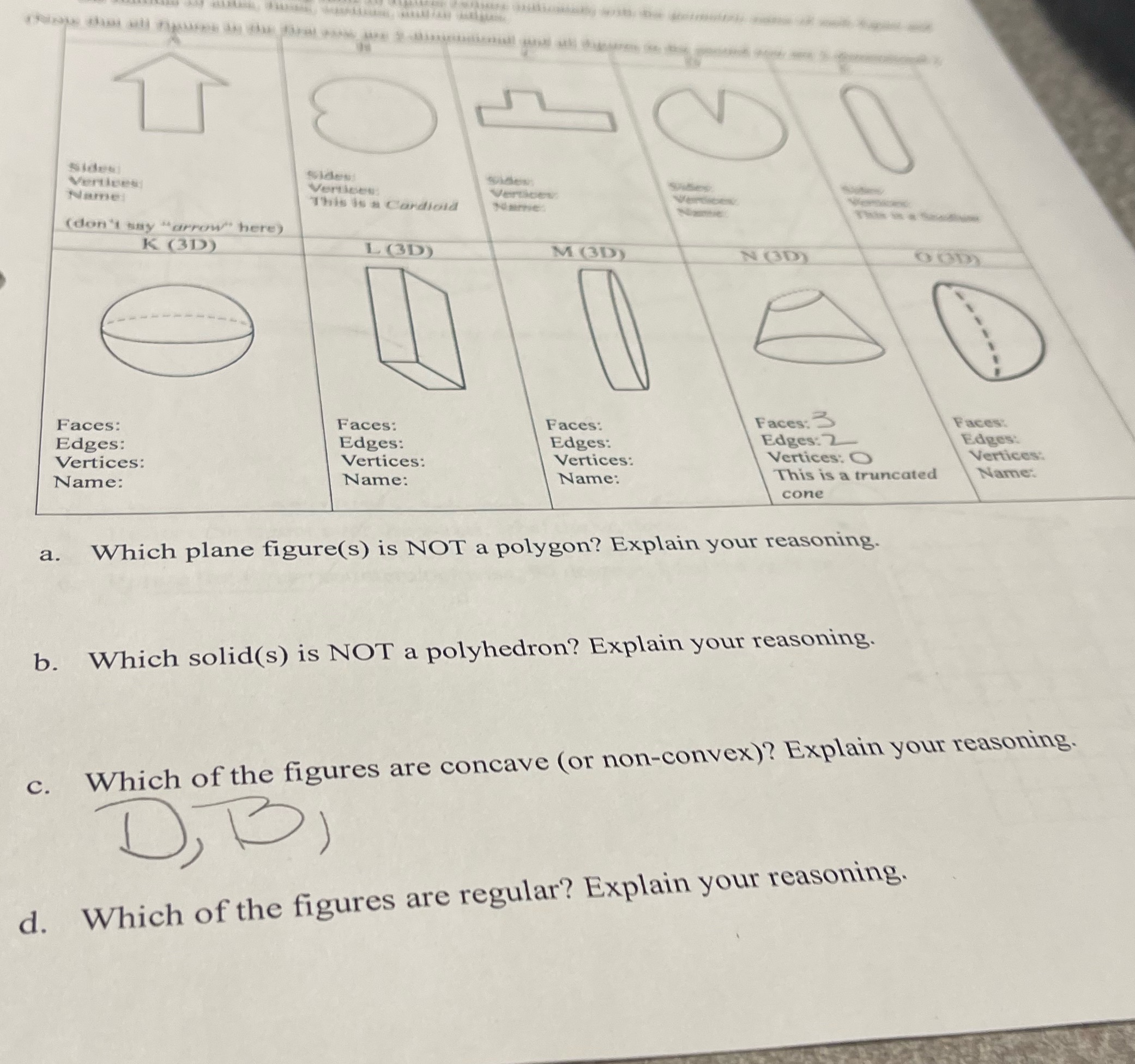 Sides Sides Vertices Vertices: Name Verticev This