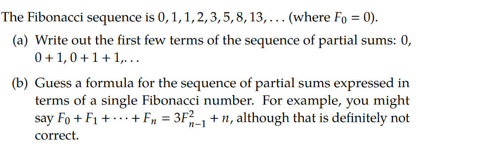 Find the closed formula for each of the following