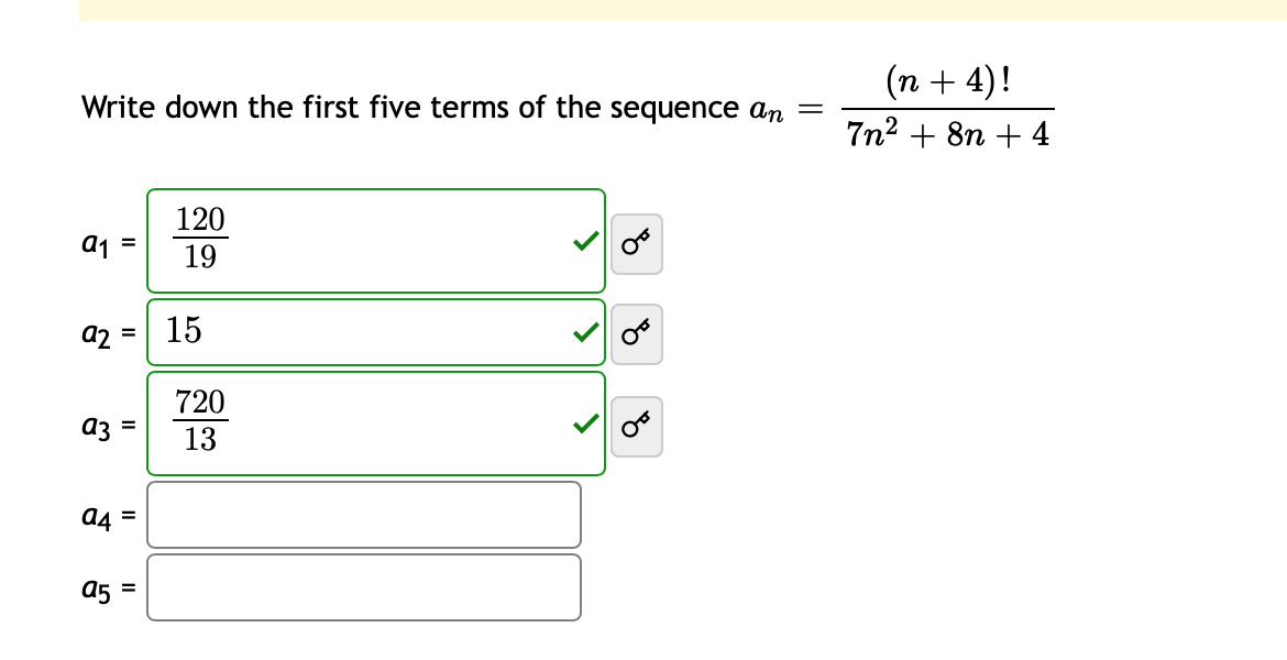 0 Question 5 v < For the sequence on = 9 +( its