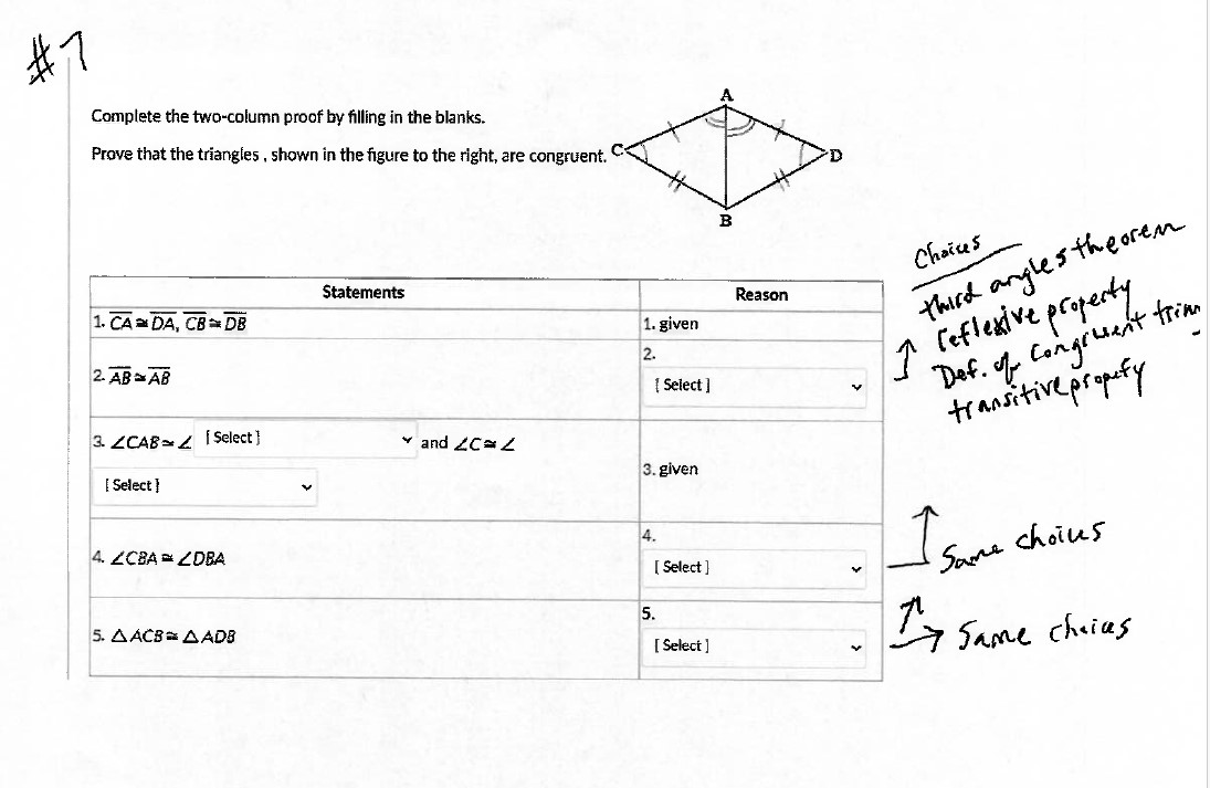 Determine the measure of missing angles using the