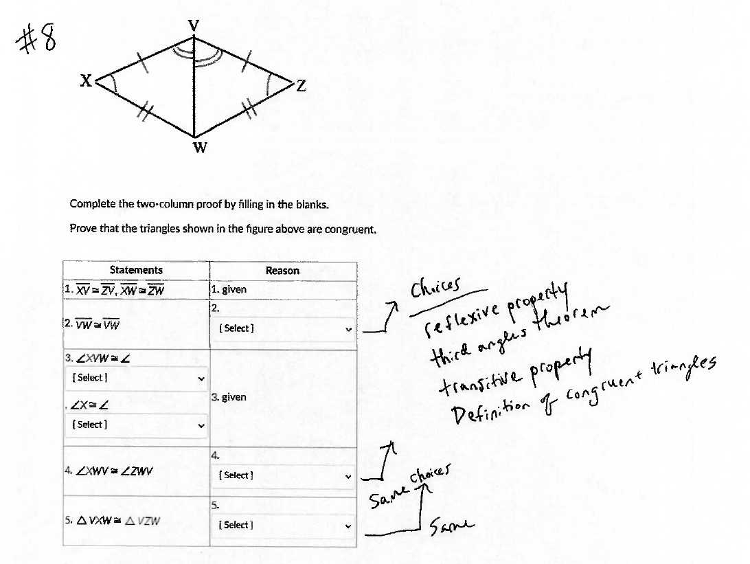 Determine the measure of missing angles using the