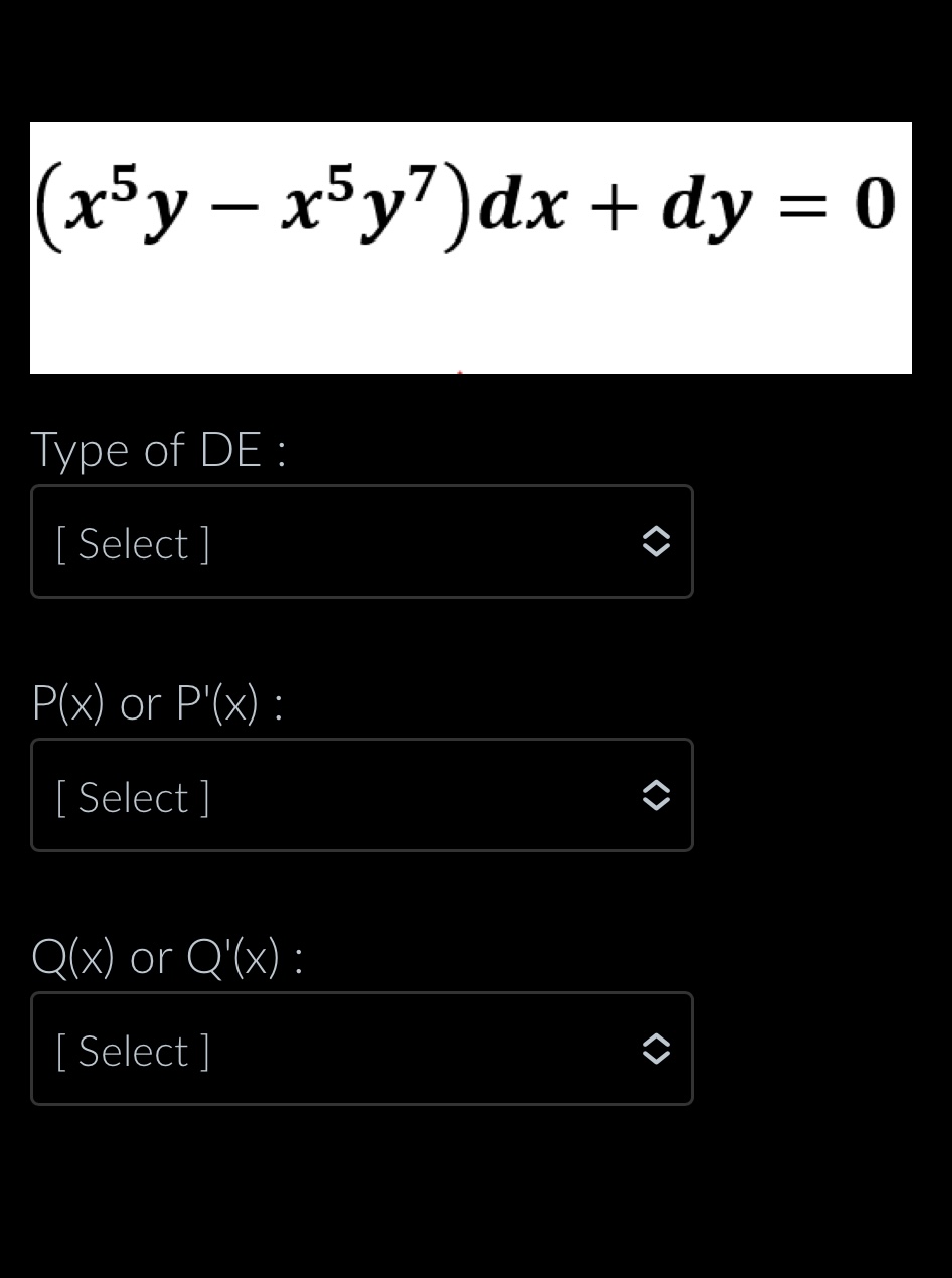identify if they are Linear or Bernoulli DE (n
