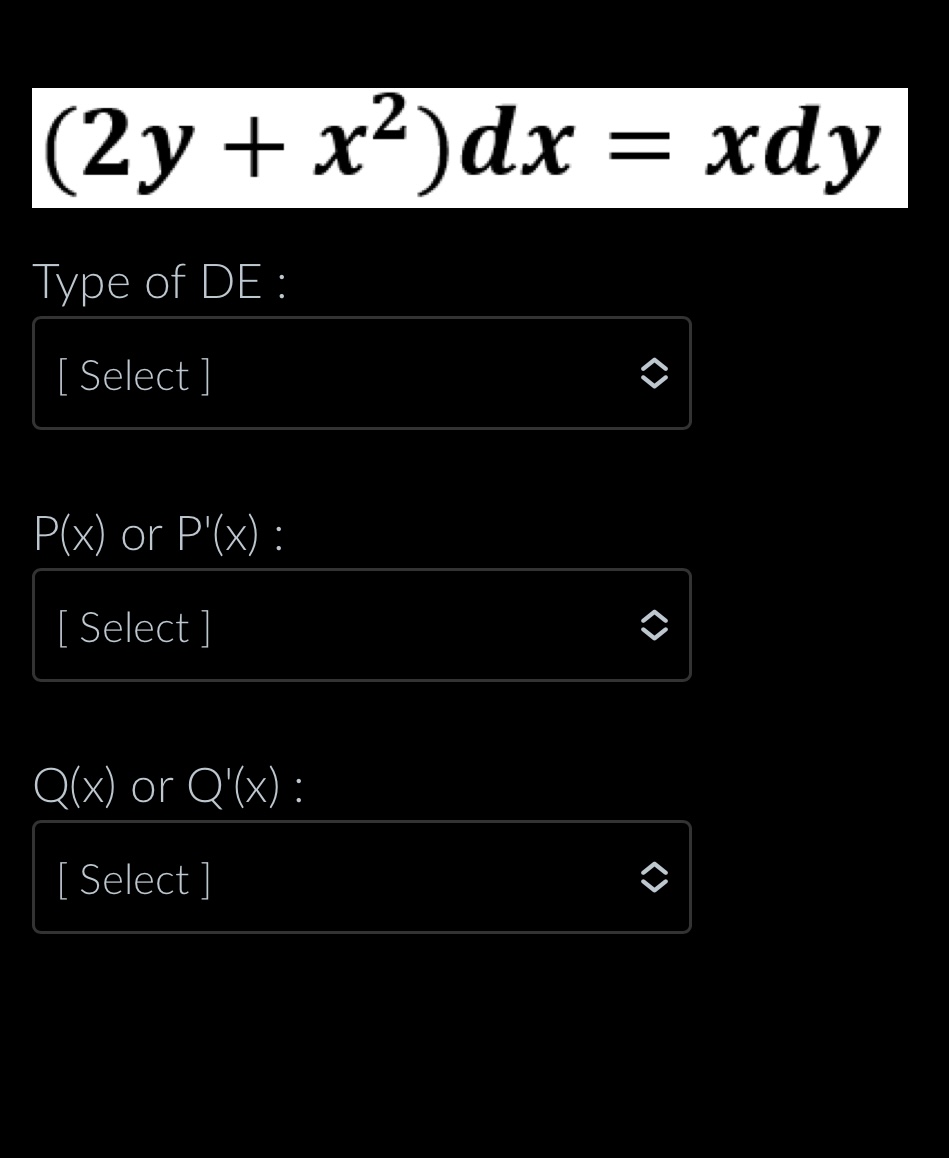 identify if they are Linear or Bernoulli DE (n