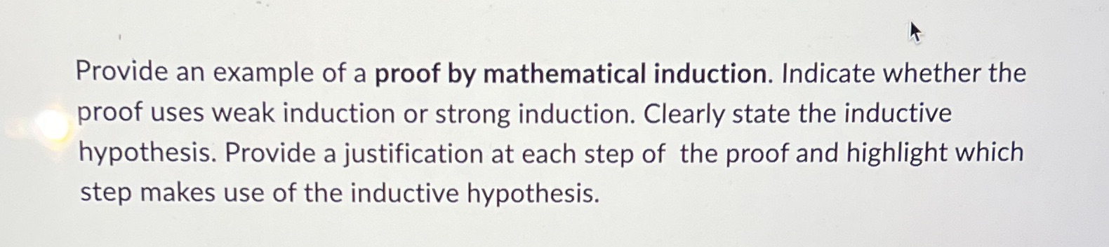 Provide an example of a proof by mathematical