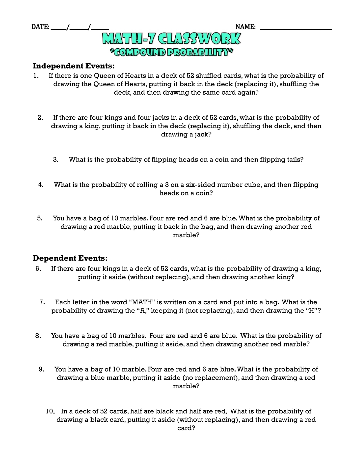 take your time DATE: / I NAME: mums? ammo-l