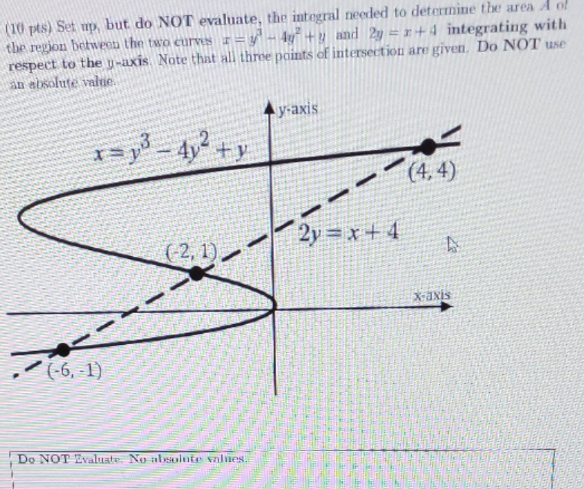 Do not evaluate, just set up. please explain (10