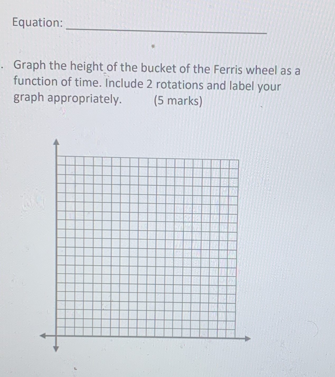 Time for1 rotation in seconds: 110 lowest point