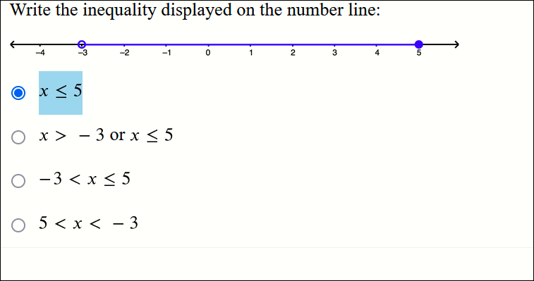 PLEASE HELP ASAP Write the inequality displayed